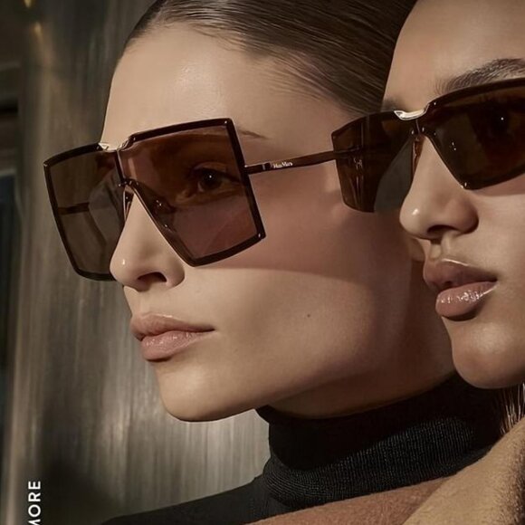 Max Mara MILLER MM0117 32E Shield Sunglasses - Gold/Brown main image 10